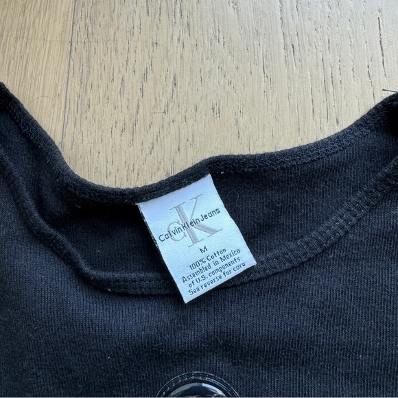 Calvin Klein Logo Stretch Cotton T-Shirt Dress - Picture 2 of 4